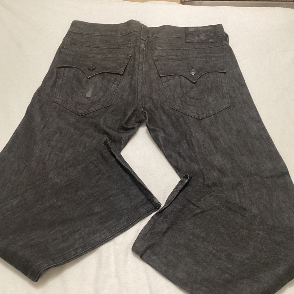 True Religion Brand Jeans Mens Black Wash Bootcut Denim  Size 38 Made in USA - Picture 12 of 15
